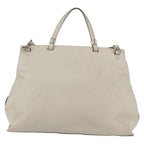 Gucci Bamboo Daily Top Handle Bag Leather White Leather Handbag (Authentic Pre-Loved)
