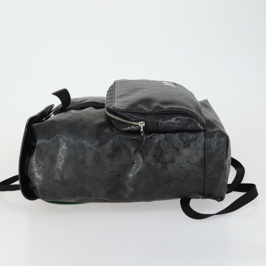 Gucci Buckle Backpack Gg Imprime Black Canvas Backpack Bag (Authentic Pre-Loved)