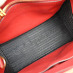 Prada Paradigme Tote Saffiano With City Calf Red Leather Handbag (Authentic Pre-Loved)