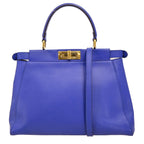 Fendi Peekaboo Bag Soft Leather Blue Leather Handbag (Authentic Pre-Loved)