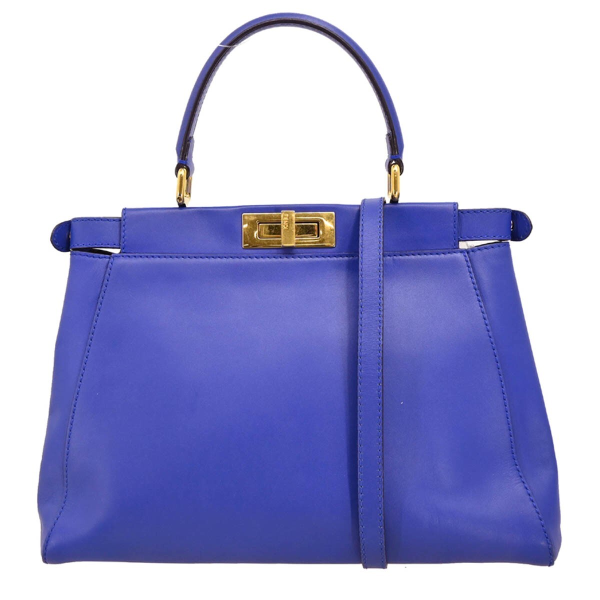 Fendi Peekaboo Bag Soft Leather Blue Leather Handbag (Authentic Pre-Loved)