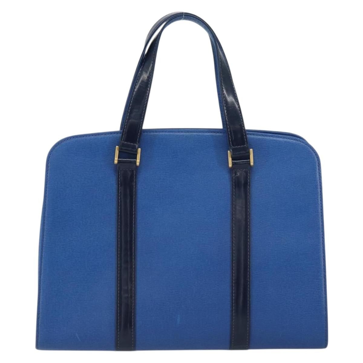Burberry Vintage Handbag Leather Blue Leather Handbag (Authentic Pre-Loved)