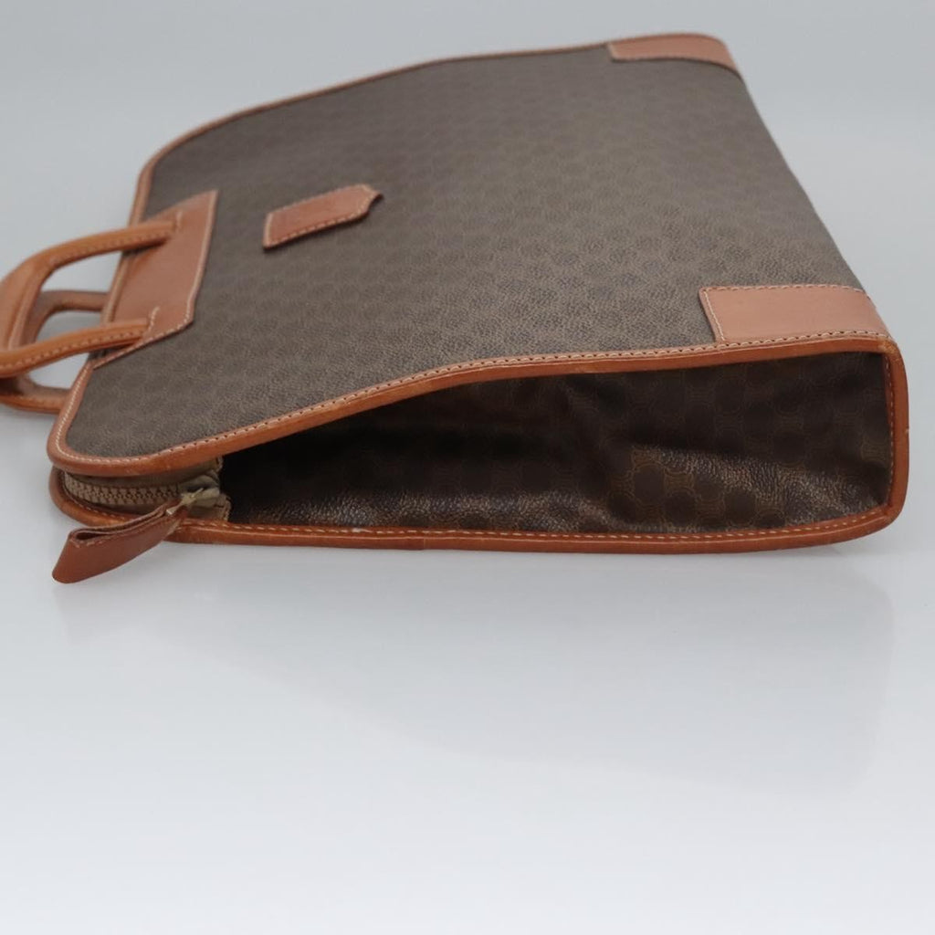 Celine Macadam Briefcase Canvas And Leather Brown Canvas Briefcase Bag (Authentic Pre-Loved)