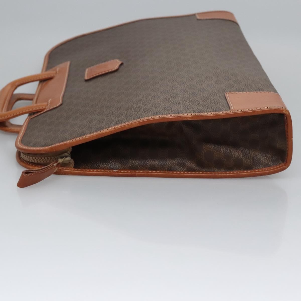 Celine Macadam Briefcase Canvas And Leather Brown Canvas Briefcase Bag (Authentic Pre-Loved)