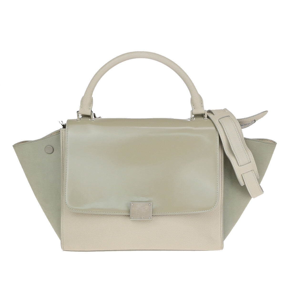 Celine Trapeze Bag Leather Beige Leather Handbag (Authentic Pre-Loved)