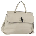 Gucci Bamboo Daily Top Handle Bag Leather White Leather Handbag (Authentic Pre-Loved)