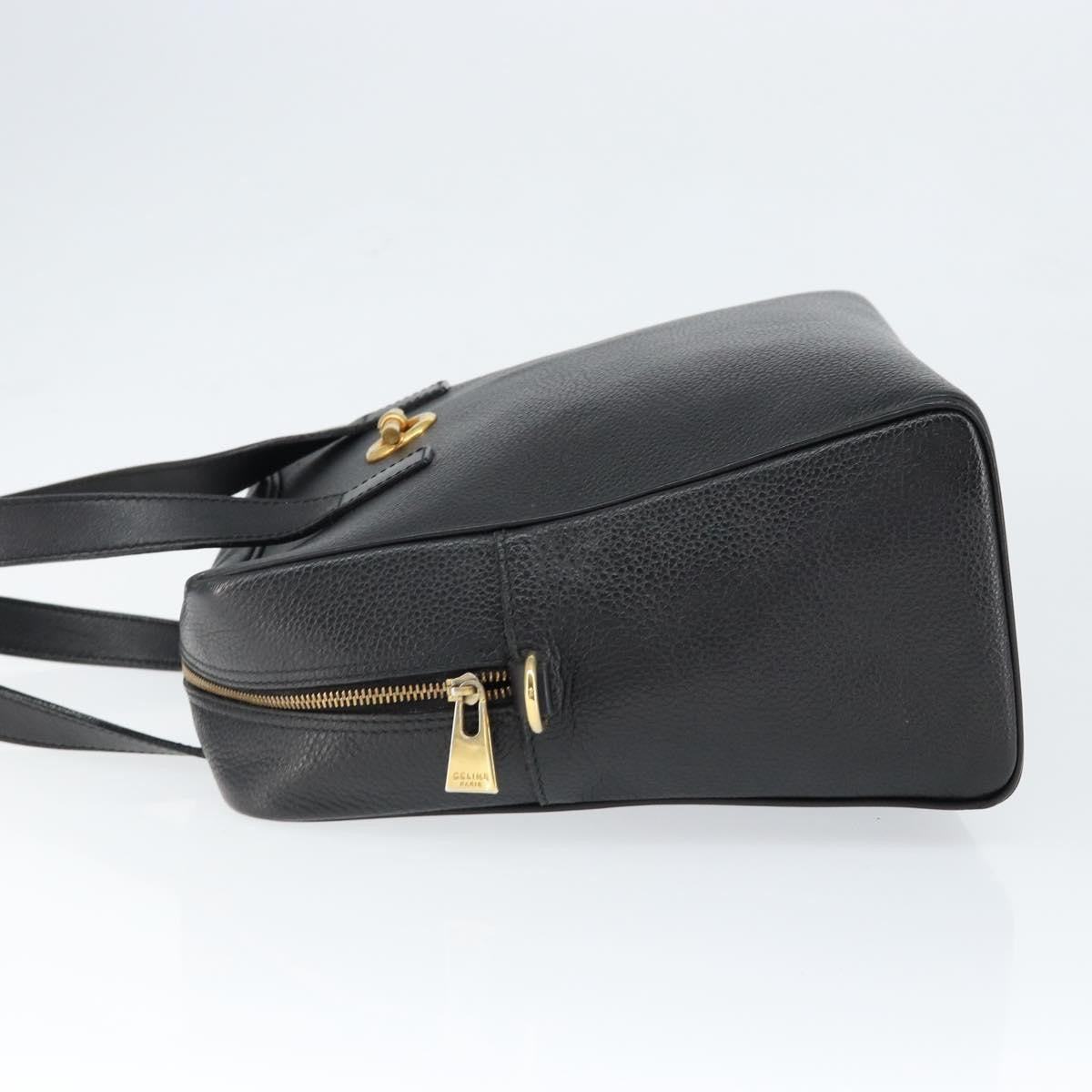 Celine Handbag Leather Black Leather Handbag (Authentic Pre-Loved)