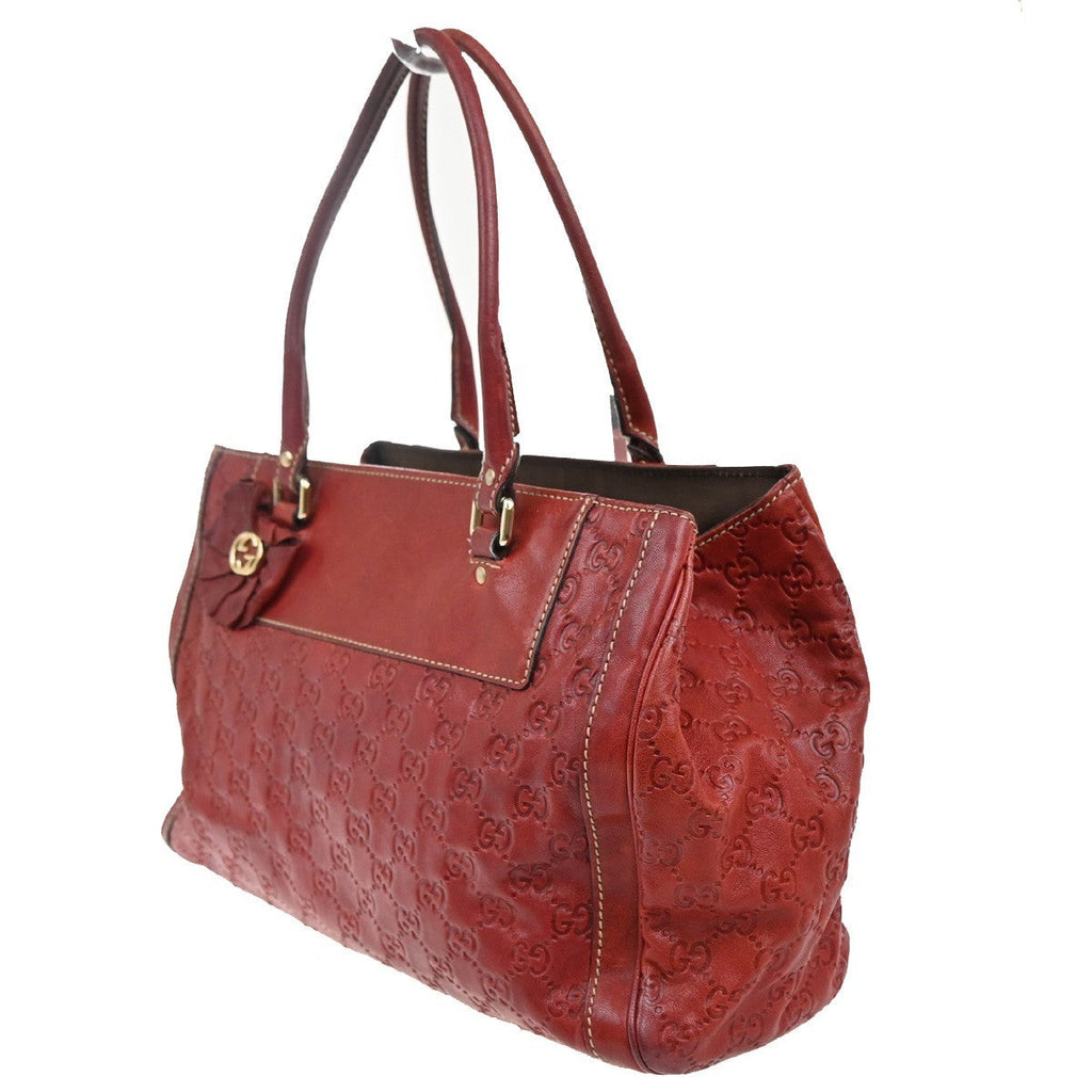 Gucci Vintage Handbag Leather Red Leather Handbag (Authentic Pre-Loved)