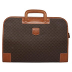 Celine Macadam Briefcase Canvas And Leather Brown Canvas Briefcase Bag (Authentic Pre-Loved)