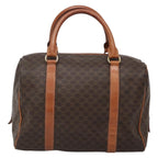 Celine Macadam Handbag Macadam With Leather Brown Canvas Bag (Authentic Pre-Loved)