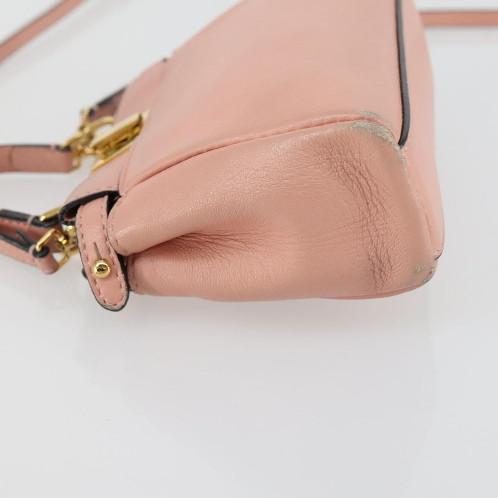 Fendi Peekaboo Bag Leather Pink Leather Handbag (Authentic Pre-Loved)