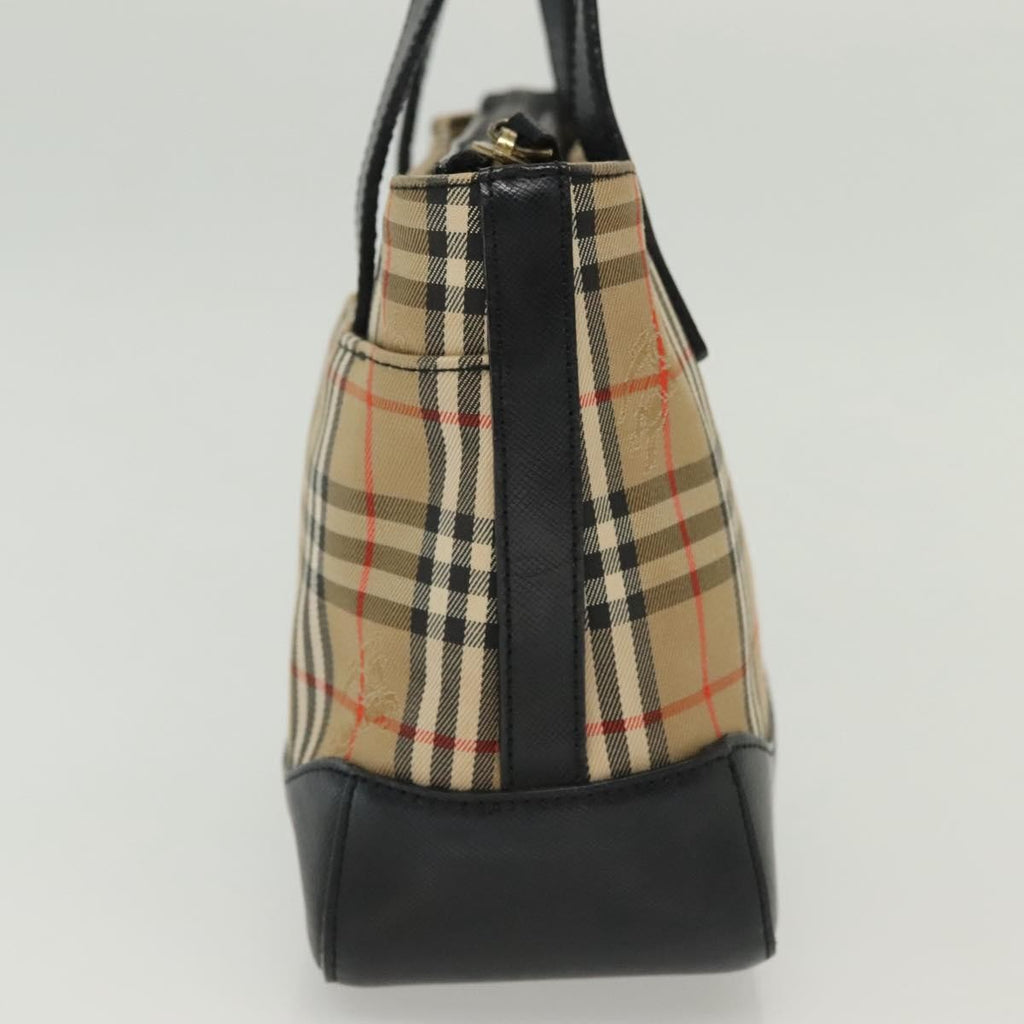 Burberry Nova Handbag Check Pattern Beige Canvas Bag (Authentic Pre-Loved)