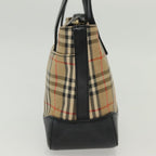 Burberry Nova Handbag Check Pattern Beige Canvas Bag (Authentic Pre-Loved)