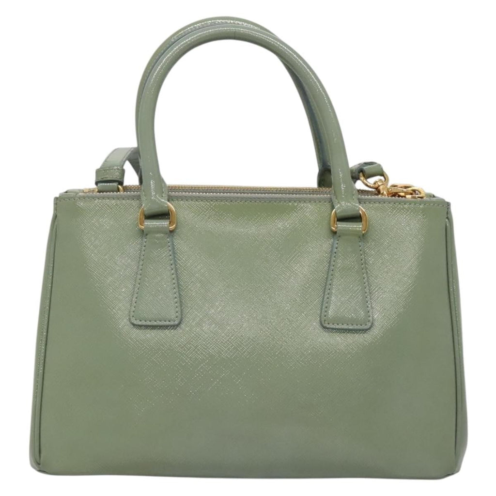 Prada Double Zip Lux Tote Saffiano Leather Gold Leather Handbag (Authentic Pre-Loved)