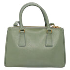 Prada Double Zip Lux Tote Saffiano Leather Gold Leather Handbag (Authentic Pre-Loved)
