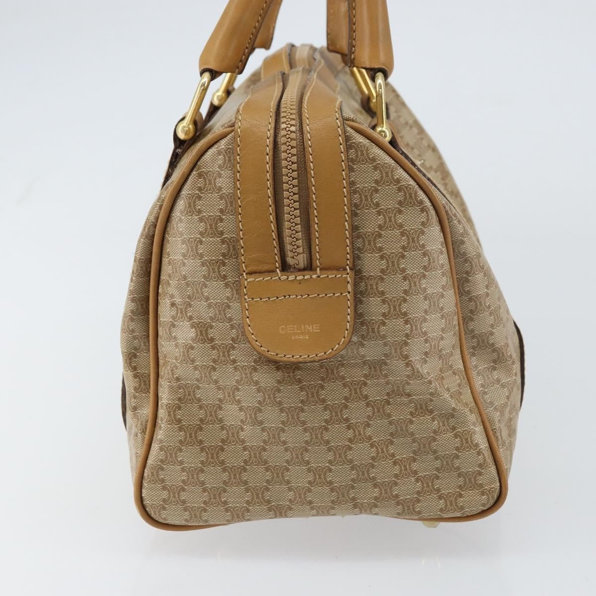 Celine Vintage Macadam Handbag Canvas And Leather Beige Canvas Handbag (Authentic Pre-Loved)