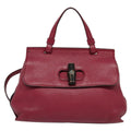 Gucci Bamboo Daily Top Handle Bag Leather Pink Leather Bag (Authentic Pre-Loved)