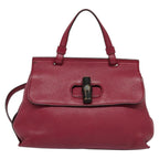 Gucci Bamboo Daily Top Handle Bag Leather Pink Leather Bag (Authentic Pre-Loved)