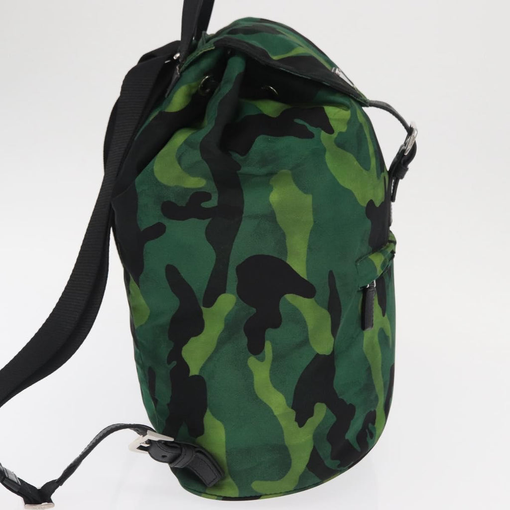 Prada Camouflage Backpack Tessuto Green Nylon Backpack Bag (Authentic Pre-Loved)