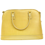 Prada Open Promenade Bag Saffiano Leather Yellow Leather Handbag (Authentic Pre-Loved)