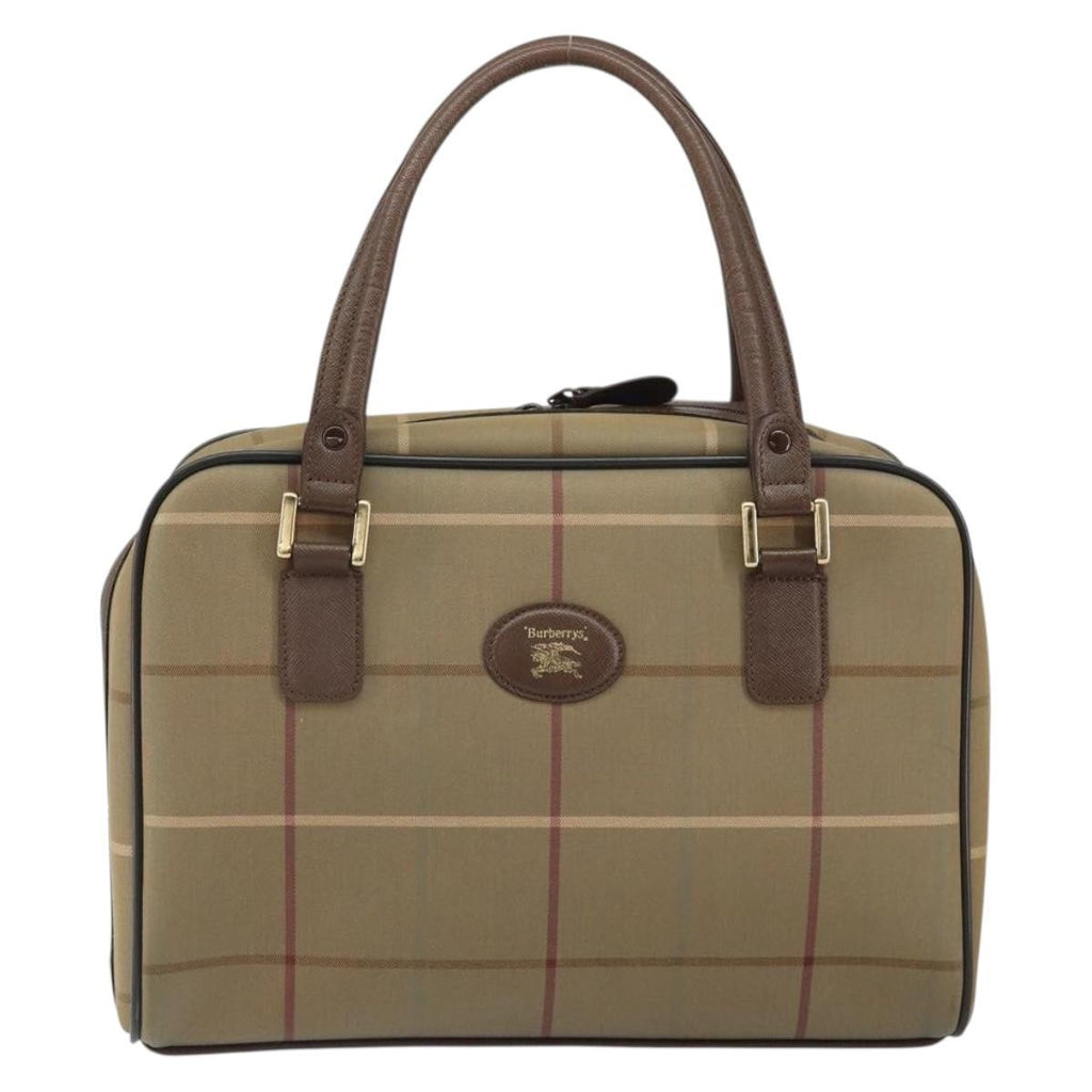 Burberry Nova Check Handbag Nova Check Canvas Brown Canvas Handbag (Authentic Pre-Loved)