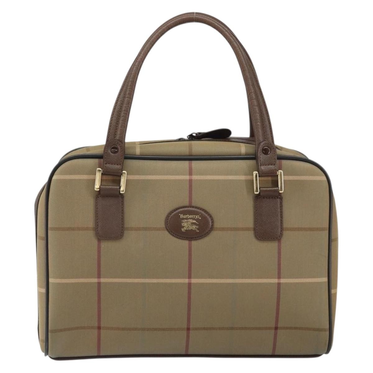Burberry Nova Check Handbag Nova Check Canvas Brown Canvas Handbag (Authentic Pre-Loved)