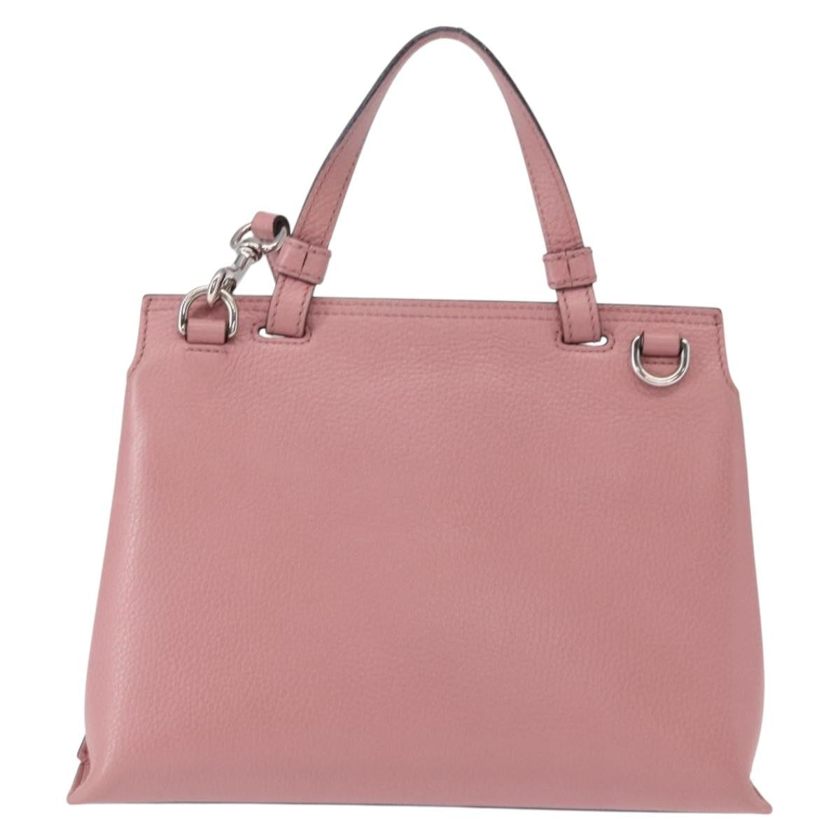 Gucci Bamboo Daily Top Handle Bag Leather Pink Leather Handbag (Authentic Pre-Loved)