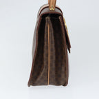 Celine Vintage Macadam Handbag Canvas Brown Pvc Handbag (Authentic Pre-Loved)