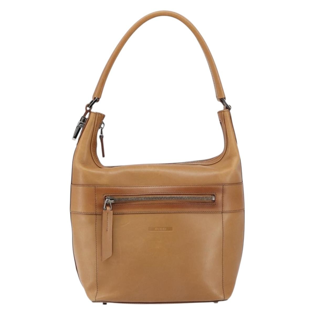 Gucci Vintage Handbag Leather Brown Leather Handbag (Authentic Pre-Loved)