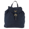 Prada Buckle Backpack Quilted Tessuto Navy Nylon Backpack Bag (Authentic Pre-Loved)