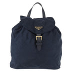 Prada Buckle Backpack Quilted Tessuto Navy Nylon Backpack Bag (Authentic Pre-Loved)