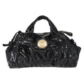 Gucci Hysteria Convertible Top Handle Bag Patent Black Patent_Leather Handbag (Authentic Pre-Loved)