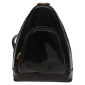 Gucci Vintage Bamboo Backpack Patent Black Patent_Leather Backpack Bag (Authentic Pre-Loved)