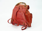 Gucci Vintage Bamboo Backpack Suede Pink Suede Backpack Bag (Authentic Pre-Loved)