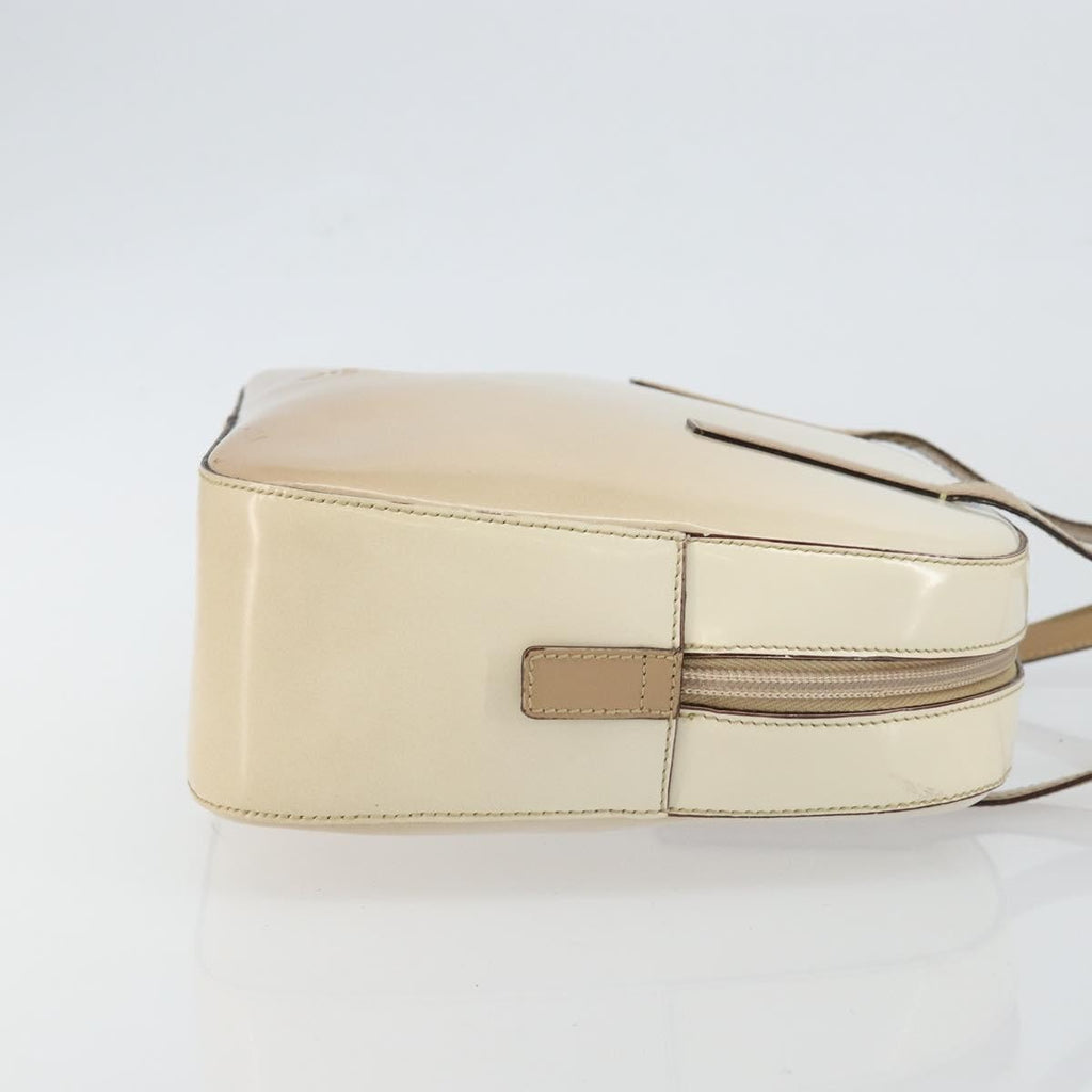 Prada Re-Edition 1995 Handbag Patent Leather Beige Patent_Leather Handbag (Authentic Pre-Loved)