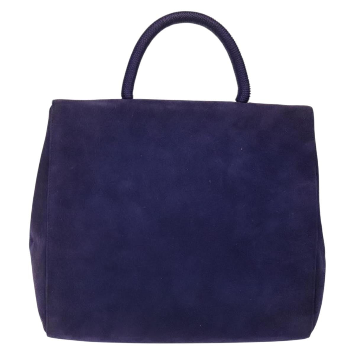 Prada Vintage Handbag Suede Purple Suede Handbag (Authentic Pre-Loved)
