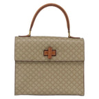 Celine Vintage Macadam Handbag Canvas And Leather Beige Canvas Handbag (Authentic Pre-Loved)