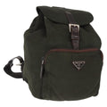 Prada Front Pocket Backpack Tessuto Khaki Nylon Backpack Bag (Authentic Pre-Loved)