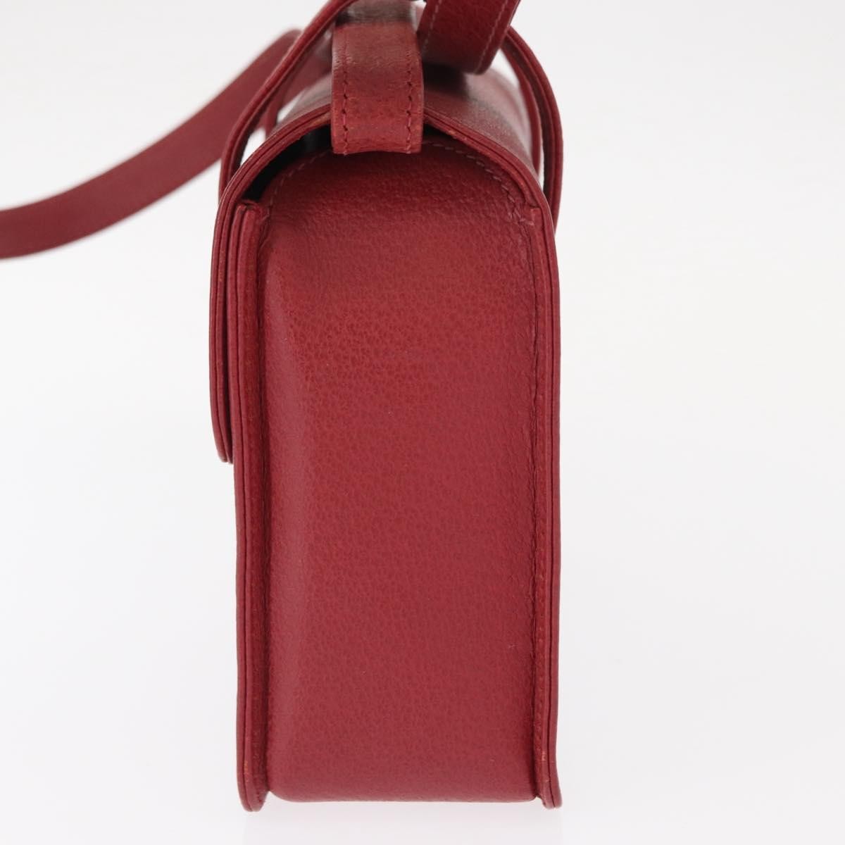 Gucci Vintage Bamboo Handle Bag Leather Red Leather Handbag (Authentic Pre-Loved)