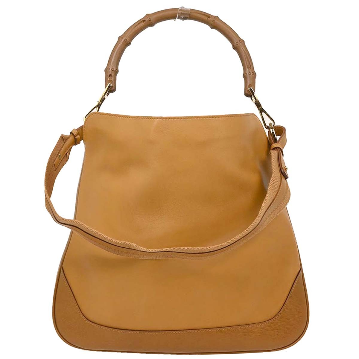 Gucci Diana Bamboo Shoulder Bag Leather Brown Leather Handbag (Authentic Pre-Loved)