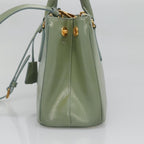 Prada Double Zip Lux Tote Saffiano Leather Gold Leather Handbag (Authentic Pre-Loved)