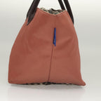Burberry Nova Check Blue Label Nylon Pink Nylon Handbag (Authentic Pre-Loved)