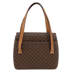 Celine Vintage Macadam Handbag Canvas And Leather Brown Canvas Handbag (Authentic Pre-Loved)