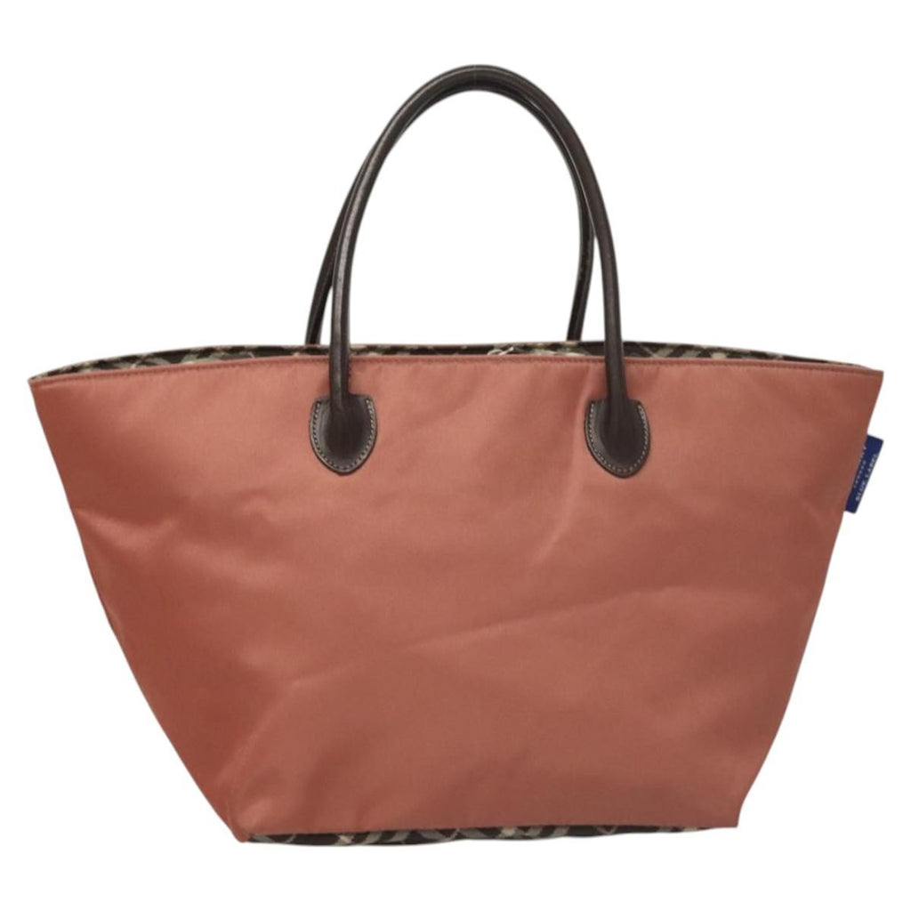 Burberry Nova Check Blue Label Nylon Pink Nylon Handbag (Authentic Pre-Loved)