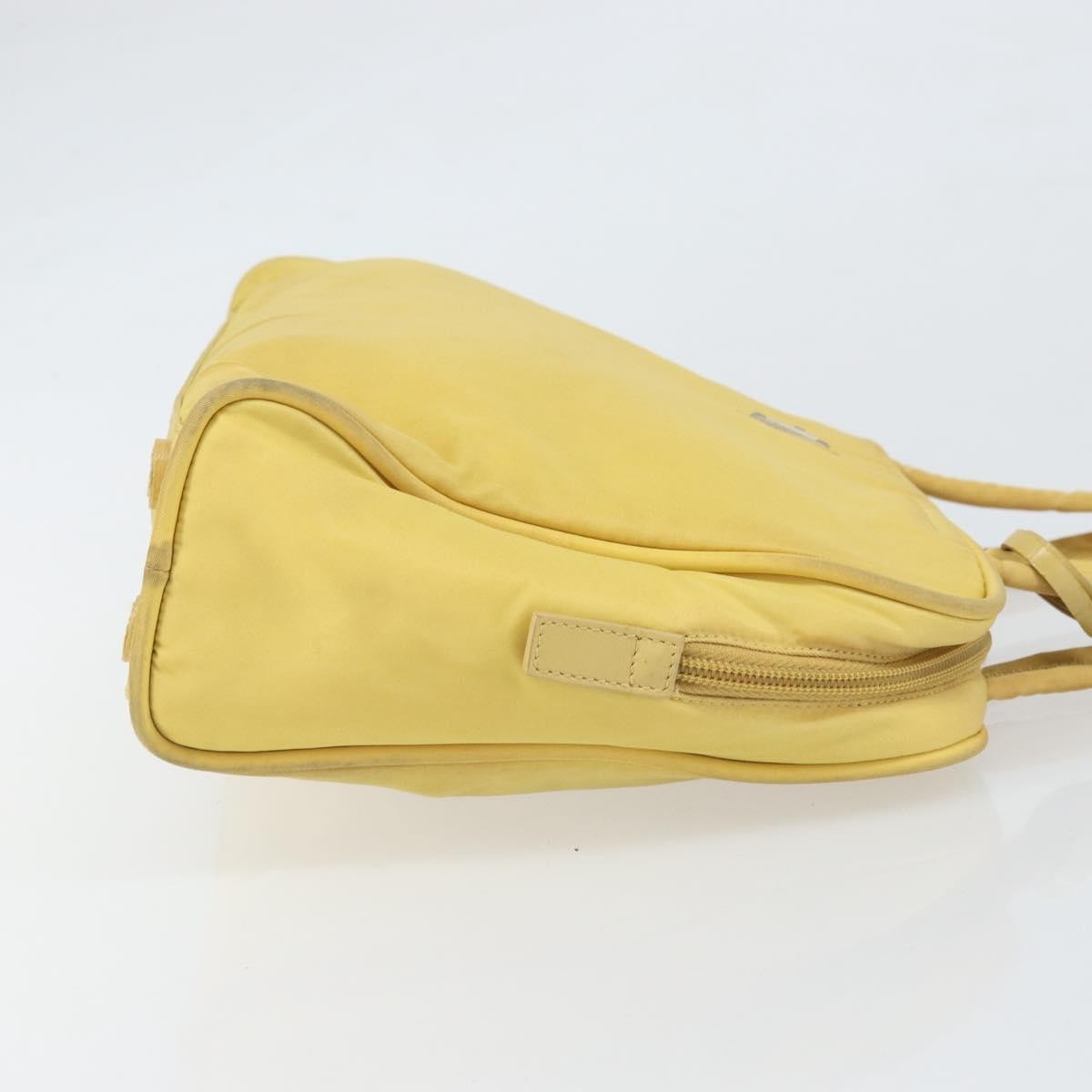 Prada Zip Around Tote Tessuto Yellow Nylon Handbag (Authentic Pre-Loved)