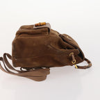 Gucci Gucci Bamboo Backpack Daim Brown Suede Backpack Bag (Authentic Pre-Loved)