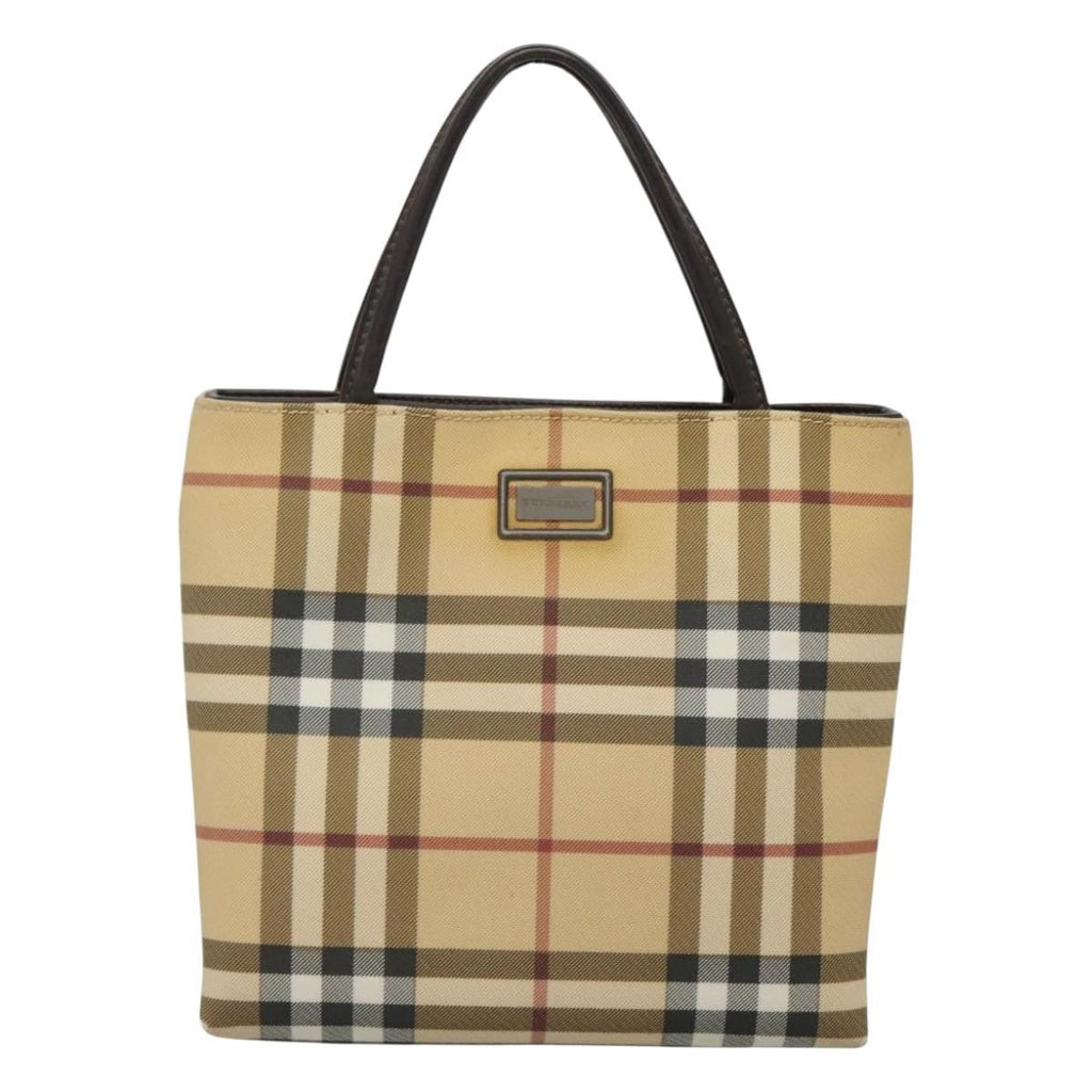 Burberry Nova Check Handbag Nova Check Canvas Beige Canvas Handbag (Authentic Pre-Loved)