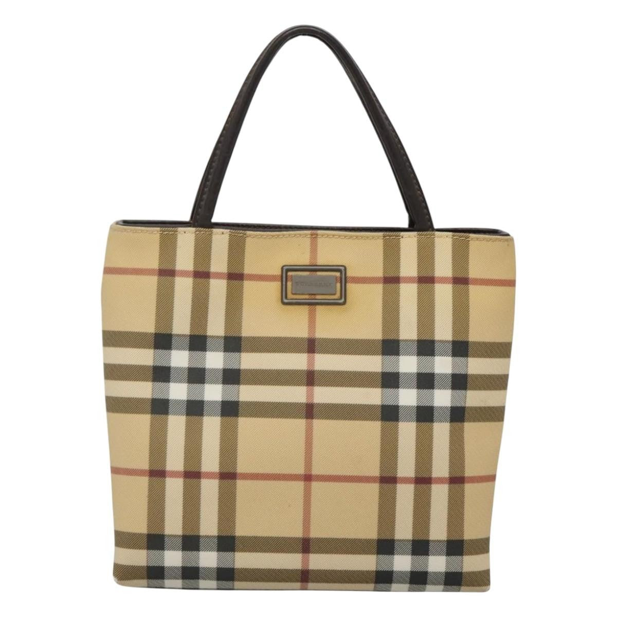 Burberry Nova Check Handbag Nova Check Canvas Beige Canvas Handbag (Authentic Pre-Loved)