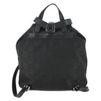 Gucci Vintage Jackie Backpack Gg Canvas Black Canvas Backpack Bag (Authentic Pre-Loved)