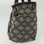 Celine Vintage Macadam Handbag Macadam Navy Canvas Bag (Authentic Pre-Loved)